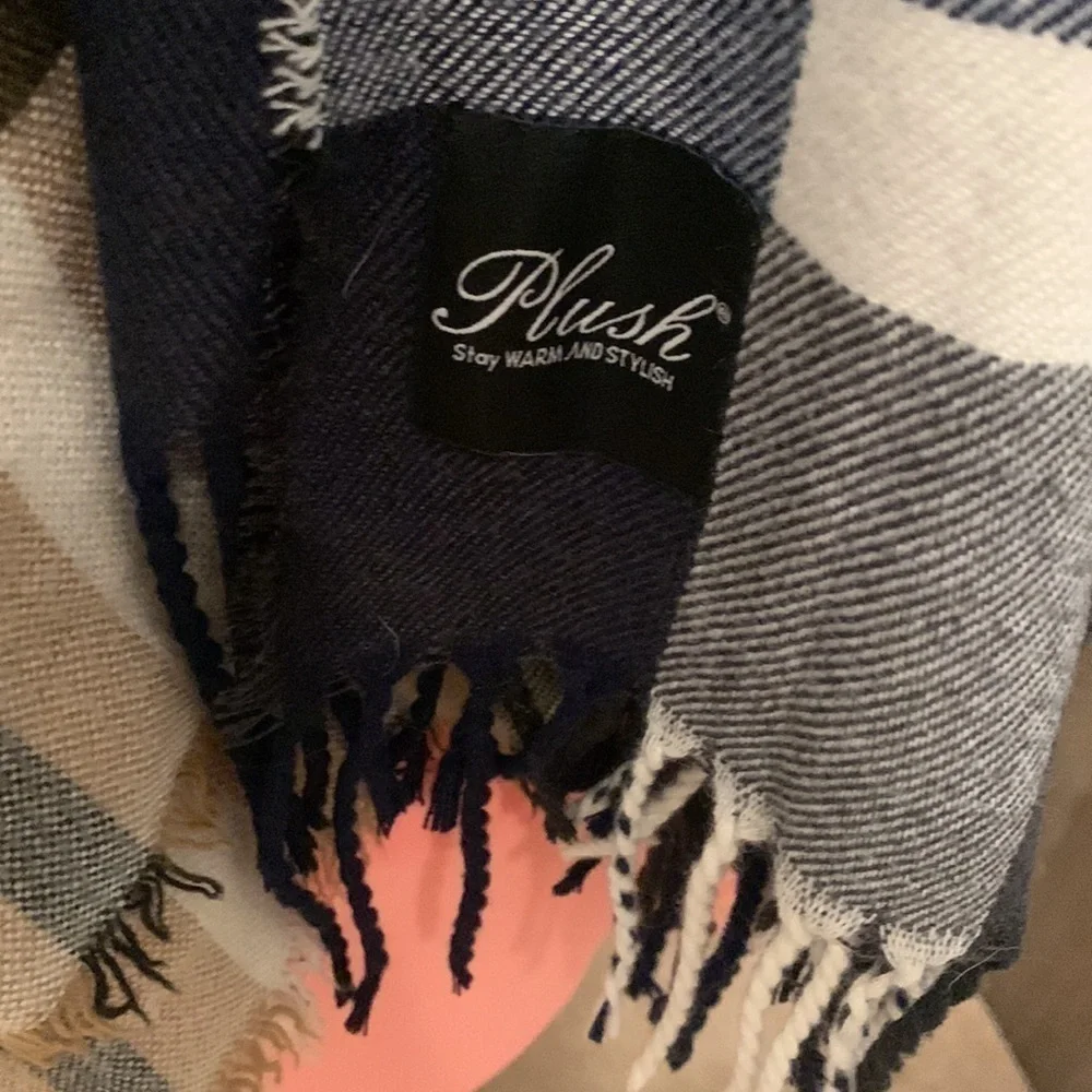N/A navy scarf